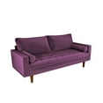 thumbnail image 4 of Uspridefurniture Hazen 69.7'' Velvet Square Arm Sofa, Purple, 4 of 5