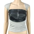 thumbnail image 5 of TAGOLD Womens Casual Summer Short Sleeve Tops Solid Color Crew Neck Backless Reversible Summer Casual Tee, 5 of 5