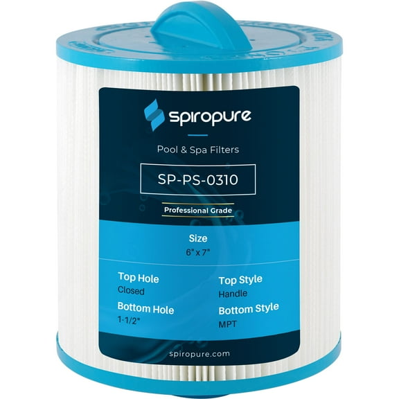 SpiroPure Replacement for Unicel 6CH-26 Pleatco PTL25W-SV-P-4 Filbur FC-0310 Hot Tub Spa Pool Filter Replacement Cartridge