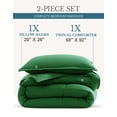 thumbnail image 3 of Casa Platino Twin XL Comforter Set – Down Alternative Bedding Set - Pre-Washed Comfy Brushed Microfiber Twin XL Comforter & 1Pillow Sham - Olive Green, 3 of 9
