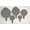 Black, variant on Floral Damask Cast Iron Pan Covers (Set of 5) by Penny's Needful Things (Red)