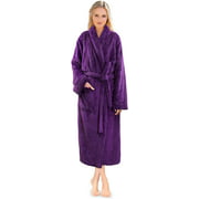 Premium Womens Plush Soft Robe Fluffy, Warm, Fleece Sherpa Shaggy Bathrobe