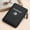 Black, variant on RFID Shielded Zipper Travel Document Holder, Faux Leather Multi-Slot Passport Clutch with Smartphone Storage Pocket