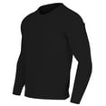 thumbnail image 6 of ZKCCNUK Men Casual Solid Pullover Round Neck Loose Lg Sleeve Sweater Blouse, 6 of 6