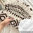 thumbnail image 4 of Twin Sze Fitted Sheet Set - Vintage Boho 2 Piece Bedding Sets 16" Deep Pocket Fitted Sheet with 1 Pillowcase, Abstract Retro Geometric Striped Beige Brushed Microfiber Hotel Luxury Bed Sheets, 4 of 9