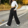 thumbnail image 5 of yillto Girls Fleece Sweatpants Wide Leg Baggy Elastic Waist Fall Winter Casual Warm Sweat Pant 5-15T, 5 of 7