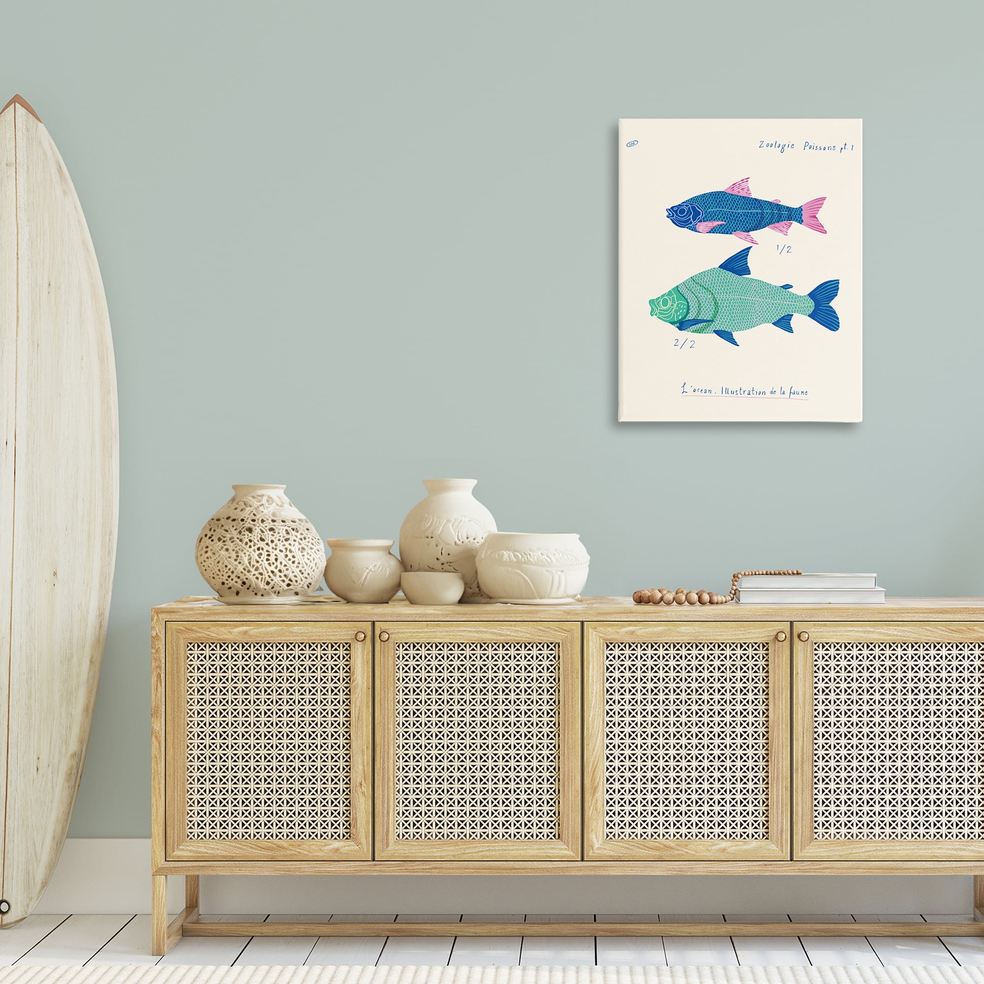 Stupell Industries Sea Fauna Studies Nautical & Beach Painting Wrapped Canvas Art Print Wall Art, 24 x 30