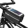 thumbnail image 2 of Bike Pannier MTB Tube Phone Bag for 6" Screen Size Bike Front Frame Bag with Headphone Hole, 2 of 6