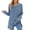 Blue, variant on VISALY Pullover Crewneck Sweatshirt Tunic Sweatshirt Long Sleeve Shirts Loose Fit Casual Tops Fall Fashion Pullover Sweaters Side Oversized Sweatshirt Pullover Women Sweater Shirts Army Green L