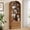 Brown, variant on Fnova 76.8" Tall Arched Bookcase, 5-Tier Bookshelf with File Cabinet Drawer, Large Open Display Storage Shelves for Home Office, Living Room, Black
