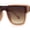 Beige - Brown, variant on Unique Exposed Lens Bridge Inset Lens Horn Rim Fashion Sunglasses Beige - Brown