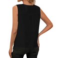 thumbnail image 6 of Duoif Womens Tank Tops V-Neck Business Tank, Cotton Linen Camisole Blouse Going Out Tops for Women Black L, 6 of 7
