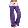 thumbnail image 2 of Awdenio Yoga Pants Women's Patchwork Yoga Quick-drying Sports Pants Outdoor Casual Wide-leg Pants, 2 of 4