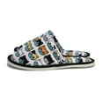 thumbnail image 3 of Chochili Women Masked Cat Home Slippers Blue Yellow Orange Black Lightweight Silent Walk Size 7 to 8, 3 of 7