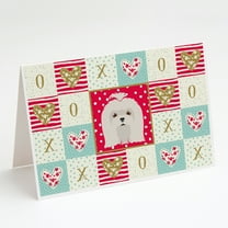 Caroline's Treasures Maltese Love Greeting Cards with Envelopes, 5" x 7" (8 Count)