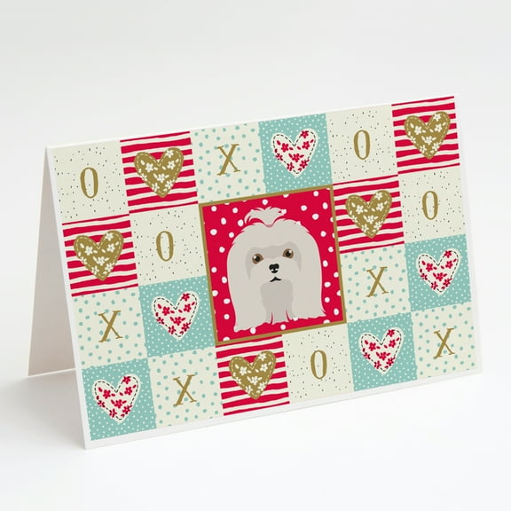 Maltese Love Greeting Cards and Envelopes Pack of 8