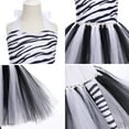 thumbnail image 5 of Kids Girl Zebra Costume Toddler Halloween Cosplay Jungle Safari Animal Role Play Puffy Tutu Dress Ear Headband Tail Birthday Party Carnival Performance Holiday Clothes 7-8 Years Zebra, 5 of 8