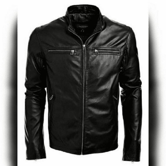 Noora Lambskin Black Leather Biker Jacket Club Outwear Jacket Warm Leather Jacket for Men