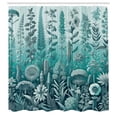 thumbnail image 4 of Ambesonne Turquoise Shower Curtain, Botany Thisle Floral Art, 69"Wx75"L, Pale Teal Seafoam, 4 of 4