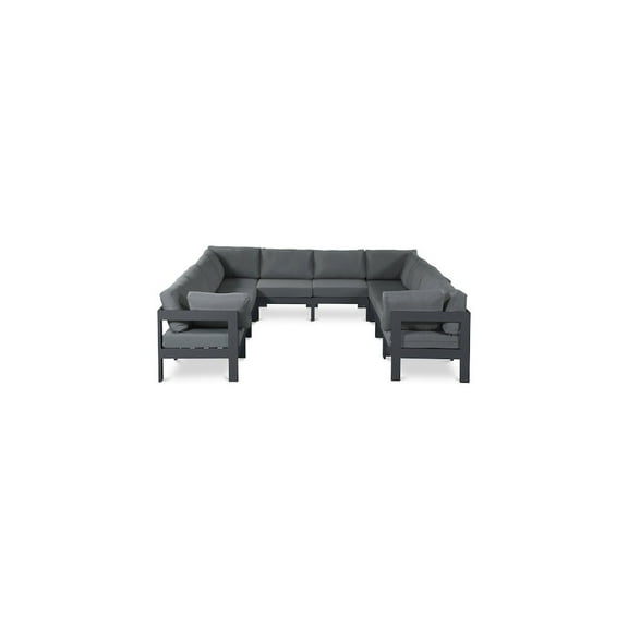 Meridian Furniture Nizuc Grey Outdoor Patio Modular Sectional