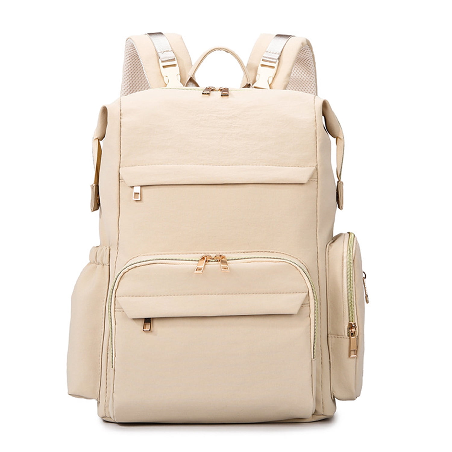 SNOW DEER Diaper Bag, Multi-Function Large Capacity Diaper Backpack, Portable Solid Color Maternity Backpack for Outdoor Travel, Waterproof Baby Diaper Bag with Stroller Straps for Mom & Dad