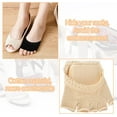 thumbnail image 4 of 2 Pairs Open Five Toe Socks Forefoot Pads Half Socks Women Lace Toeless Socks Peep Toe Socks Invisible Toe Topper Socks Anti Slip No Show Socks for High Heels Sandals Flat Shoes, 4 of 6