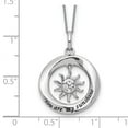 thumbnail image 3 of Diamond2Deal 925 Sterling Silver Enamel YOU ARE MY SUNSHINE Crystal Sun Chain Pendant Necklace for Men 18", 3 of 6