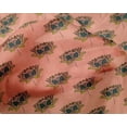thumbnail image 4 of oneOone Silk Tabby Fabric Lotus Block Print Fabric By Yard 42 Inch Wide, 4 of 4