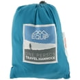 thumbnail image 2 of Equip Lightweight Portable Nylon Hammock, 1 Person Turquoise and Gray, Open Size 116" L x 59" W, 2 of 9
