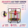 thumbnail image 5 of 55” Toddler Trampoline for Kids with Enclosure, Kids Trampoline, SEGMART Indoor Trampoline, Small Trampolines for Kids, Mini Trampoline with Sandbag, Rings, Ocean Balls, Gifts for Boys, Girls, 5 of 8