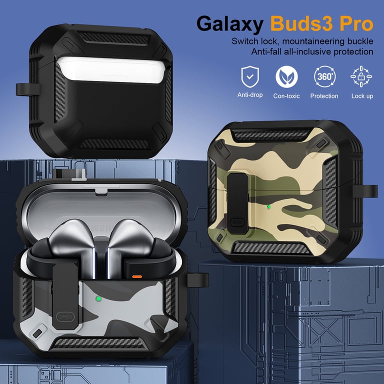 for Samsung Galaxy Buds 3 / Buds 3 Pro Case Cover with Keychain