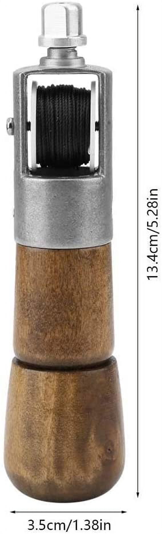 ABCISI Leather Sewing Awl Hand Stitcher with Craft Accessories Set, Hand Awl Tool, 2 Sizes Needles and Wrench for Quick Belt Repair lockstitch, DIY Craft, Leather, Heavy Fabric, Canvas, Bags