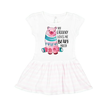 

Inktastic My Granny Loves Me Beary Much with Cute Bear Gift Toddler Girl Dress
