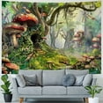 thumbnail image 4 of Nawypu Fantasy Forest Mushroom Tapestry Enchanted Fairy Tale Tapestry Magical Wonderland Tree House Tapestries Wall Hanging Art for Kids Girl Bedroom Living Room Dorm Decor, 4 of 6