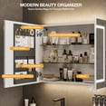 thumbnail image 2 of TTGIEET 24"x32" Medicine Cabinet Modern with Mirror, 3-Color LED Lights, Anti-Fog, 2 Adjustable Shelves, Storage Organizer, White, 2 of 8