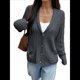 thumbnail image 1 of Cárdigan de Punto Grueso de Gran Tamaño para Mujer, Suéter de Larga con Abertura Frontal, Ropa de Abrigo para Otoño e Invierno Gris Oscuro XL, 1 of 7