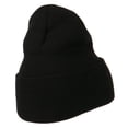 thumbnail image 4 of Chinese Symbol Love Embroidered Long Beanie - Black OSFM, 4 of 5