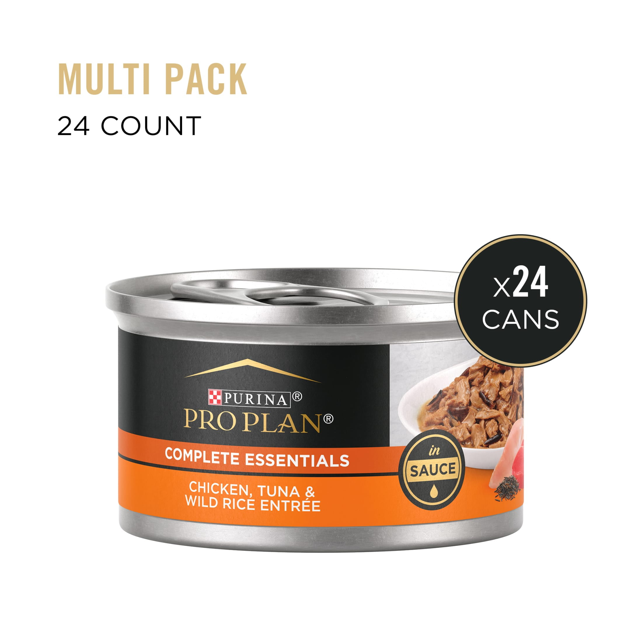 Purina Pro Plan, Chicken, Tuna & Wild Rice, Wet Cat food, 3 oz Cans, 24 Pack