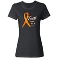thumbnail image 3 of Inktastic Faith over Fear Leukemia Awareness with Orange Ribbon Women's T-Shirt, 3 of 5