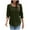 Army Green, variant on Womens Tops Dress Casual 3/4 Sleeve Shirts with Smocked Cuffs High Low Tops for Women Business Work Blouses, Black, L