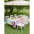 thumbnail image 4 of Outdoor Tablecloth with Umbrella Hole for Patio/Picnic/Party/Camping, Summer Lemons Waterproof Table Cloth Rectangle Table Cover Washable, Coastal Nautical Shell Crab Pink Floral (54"x 80"), 4 of 8