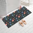 thumbnail image 2 of Pioneer Flower Floral Print Pattern Bathroom Rugs Mat, Non Slip Microfiber Bathroom Rug with Rubber Backing, Soft Mats for Bathroom Floor Tub Shower, 24"x60", 2 of 5