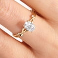 thumbnail image 5 of Jewelerix 14K Yellow,White Gold Vermeil Ring Oval Cut Engagement Solitaire Ring Moissanite Bridal Wedding Jewelry for Women's, 5 of 7