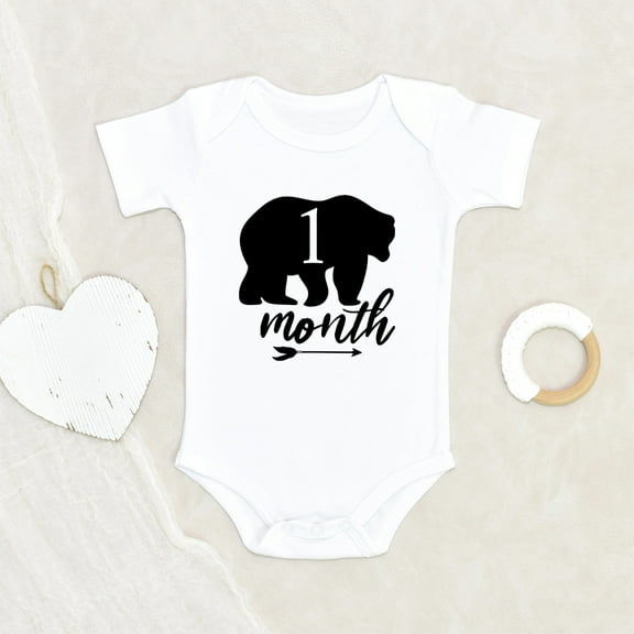 Newbabywishes - Cute Beary Baby Milestones Baby Clothes for Boys and Girls - Monthsary Baby Clothing