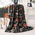 thumbnail image 2 of Red Mushroom Snail Black Pattern Blanket,Comfortable Soft Lamb Wool Throw Blanket,All Season,Warm Lightweight Blankets for Sofa Bed Couch Living Room Chair,60"x80", 2 of 4