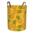 thumbnail image 2 of ZNDUO Round Laundry Basket, Waterproof Collapsible Laundry Baskets with Handles, Medium Size - Yellow Cartoon Pineapple Pattern, 2 of 8
