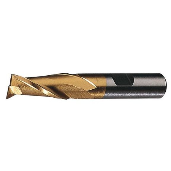 CLEVELAND C33268 HSS End Mill,19/32 In D,1 3/8 In Cut L