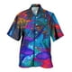 thumbnail image 2 of Camisas Hombre Camisa de solapa para hombre Camisa de manga corta de color casual de moda (Purple, XXL), 2 of 4