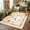 Beige, variant on Nanan 9x12 Washable Pet Friendly Indoor Area Rug with Whimsical Animal and Floral Print, Stain Resistant Low Pile Carpet for Living Room Bedroom Nursery, Black