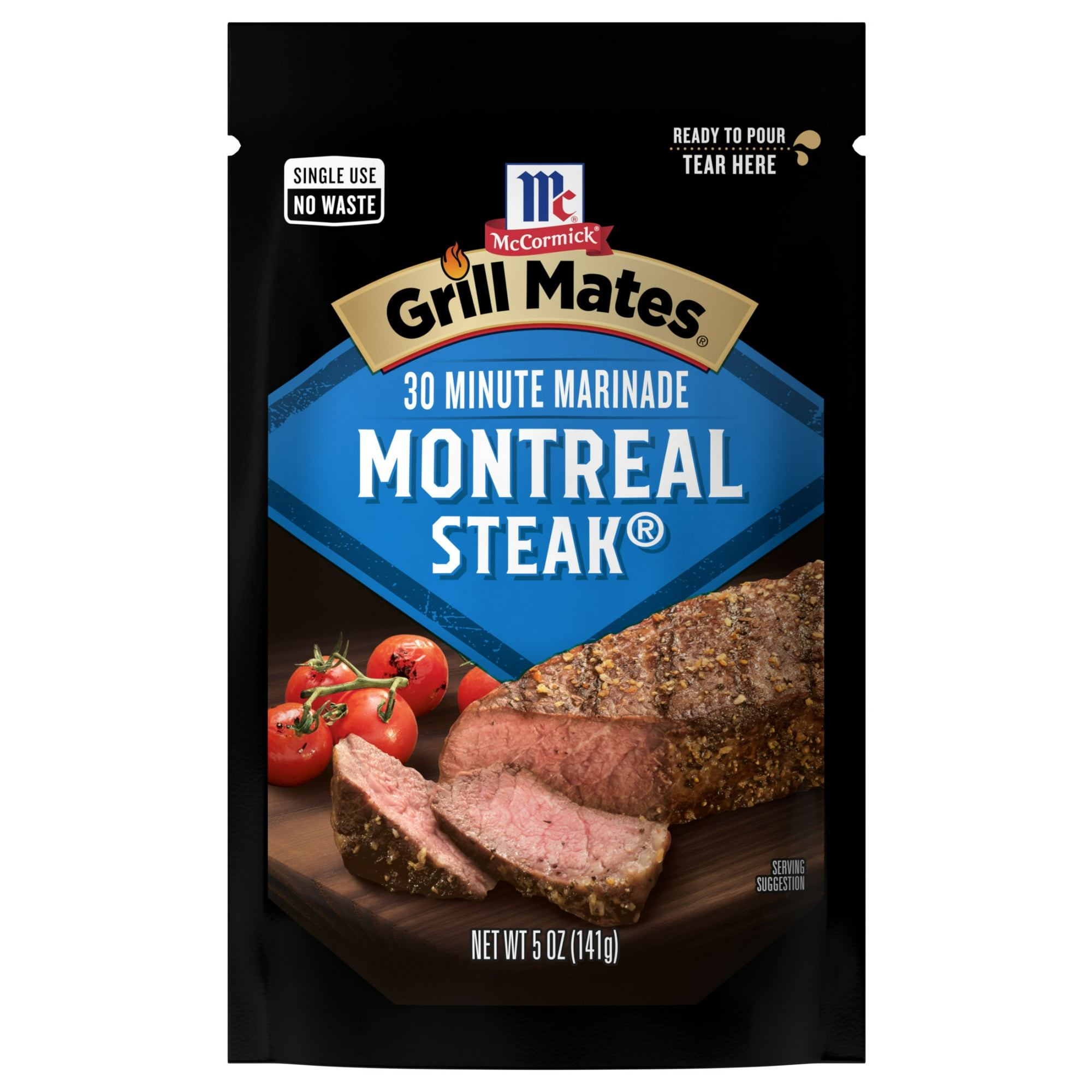 Grill Mates Montreal Steak Single Use Marinade, 5.0 oz Pouch